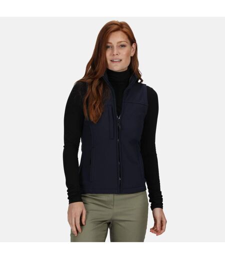 Regatta Womens/Ladies Flux Softshell Bodywarmer / Sleeveless Jacket (Water Repellent & Wind Resistant) (Navy/Navy) - UTRG1625