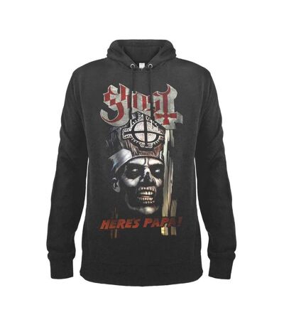 Amplified Unisex Adult Here Comes Papa Ghost Hoodie (Slate)