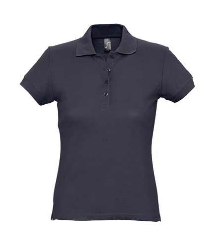 SOLS Womens/Ladies Passion Pique Short Sleeve Polo Shirt (Navy) - UTPC317