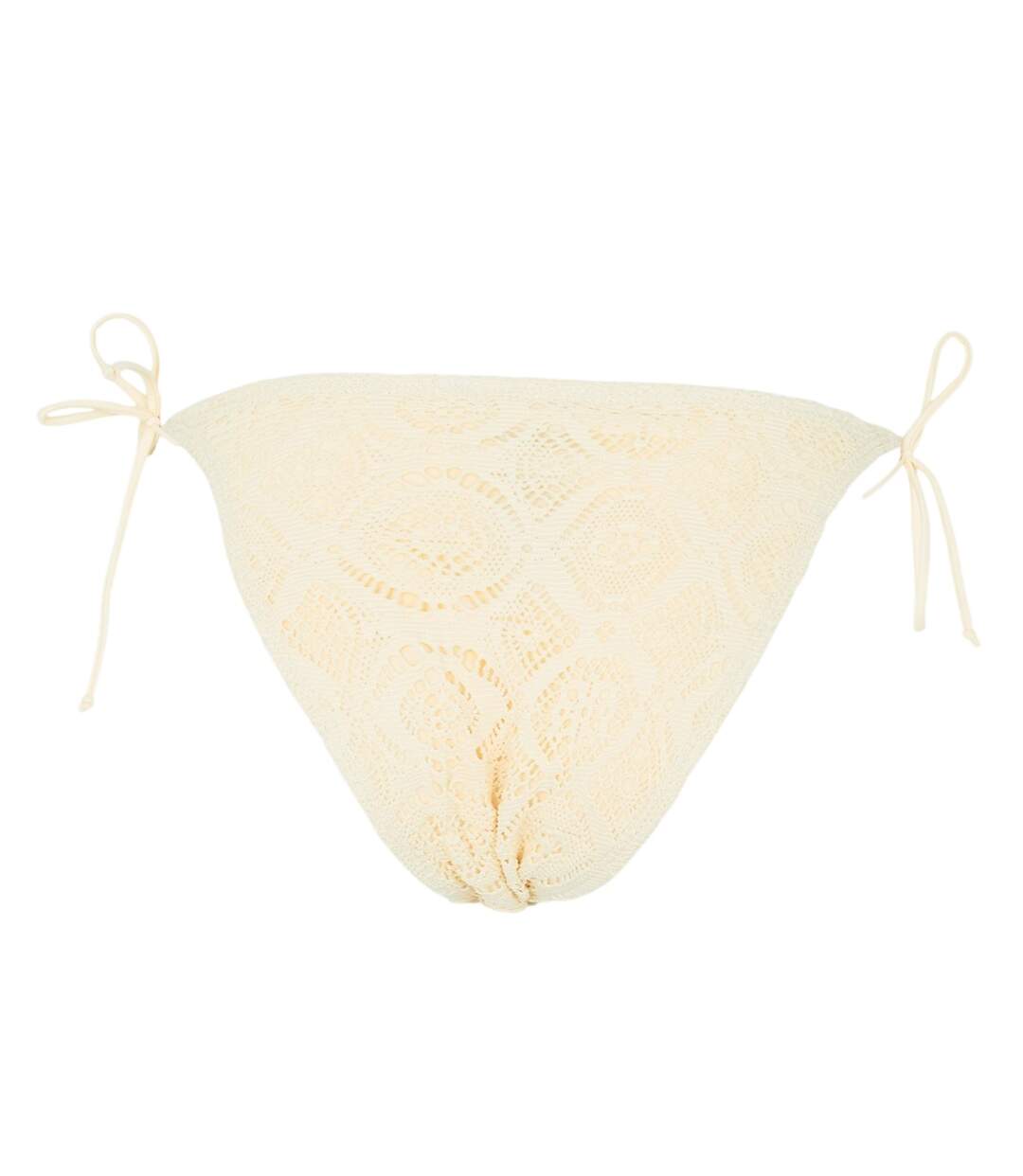 Womens/ladies Crochet Bikini Bottoms Yellow Brave Soul-2