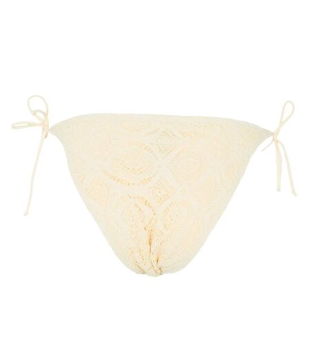 Womens/ladies Crochet Bikini Bottoms Yellow Brave Soul