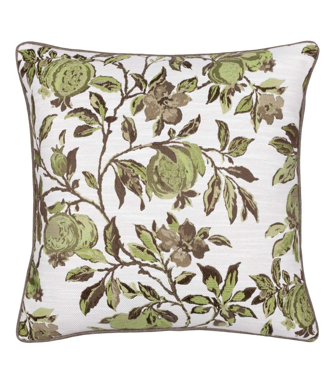 Jacquard pomegranate cushion cover 50cm x 50cm green Wylder