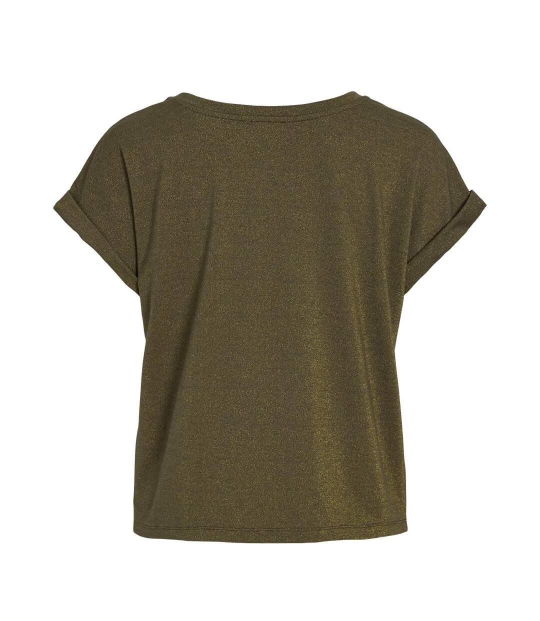 T-Shirt vert femme vila luxi-2