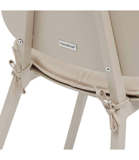 Lot de 2 chaises hautes de jardin en aluminium TERZANO - Beige et argile