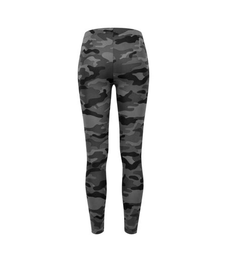 Legging Motif/style Camouflage Femme Noir Gris Gris Clair Urban Classics