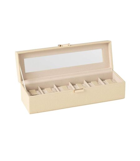 Boîte à Montres 6 Compartiments Ericka 34cm Beige
