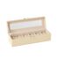 Boîte à Montres 6 Compartiments Ericka 34cm Beige-3