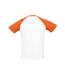 T-shirt manches courtes funky homme blanc/orange SOLS-2