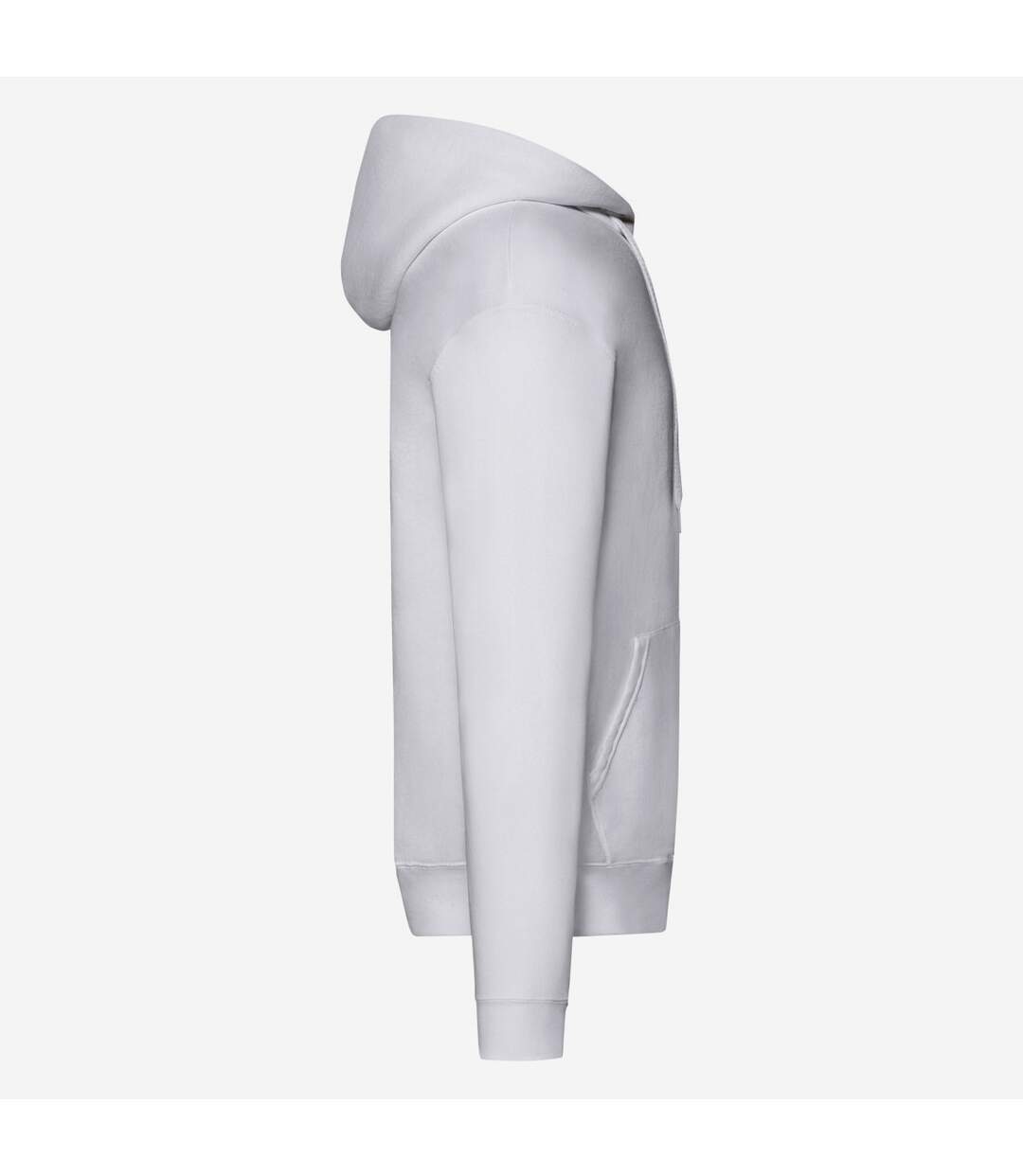 Fruit Of The Loom Mens Hooded Sweatshirt Jacket (White)