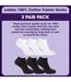 3 Pack Womens 100% Cotton Trainer Socks-3