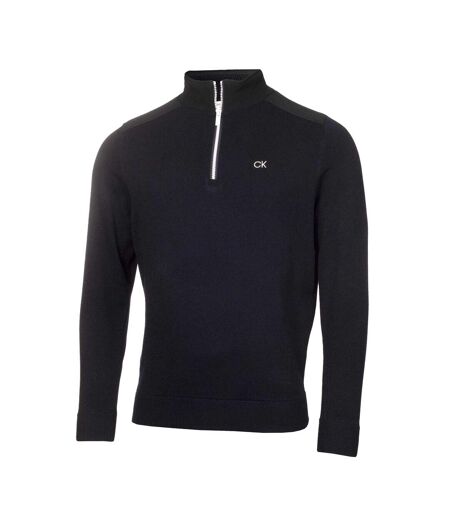 Sweat Manches Raglan Motif/style Logo Brodé Homme Bleu Marine Calvin Klein