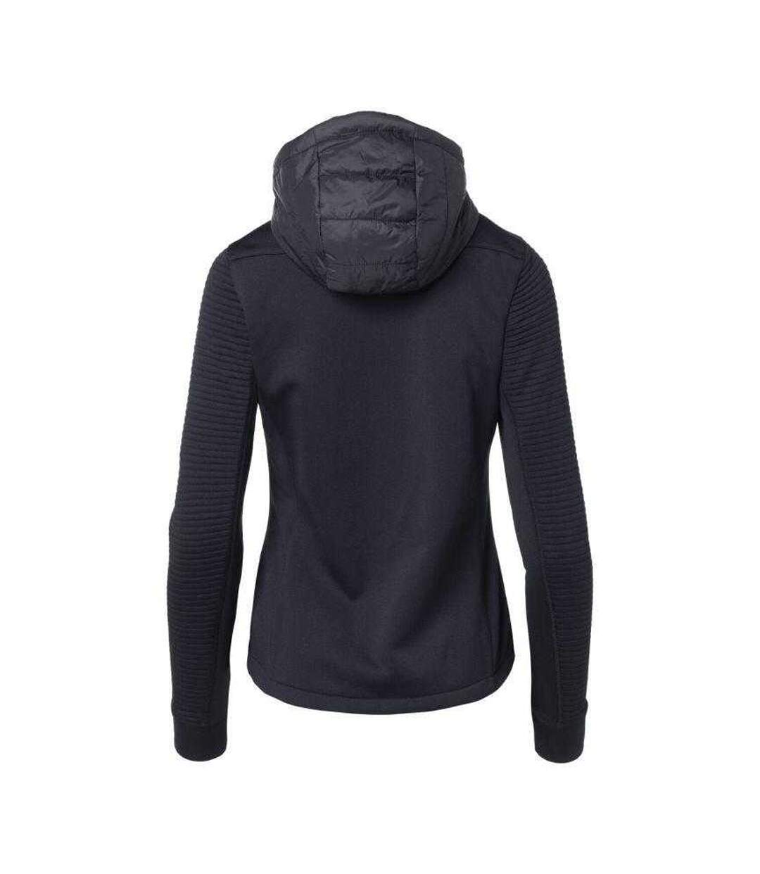 Womens/ladies Guelo Quilted Hybrid Jacket Black Iguana-2