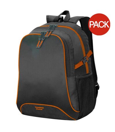 Lot de 2  Osaka sac à dos basique 30 litres taille unique noir/orange Shugon