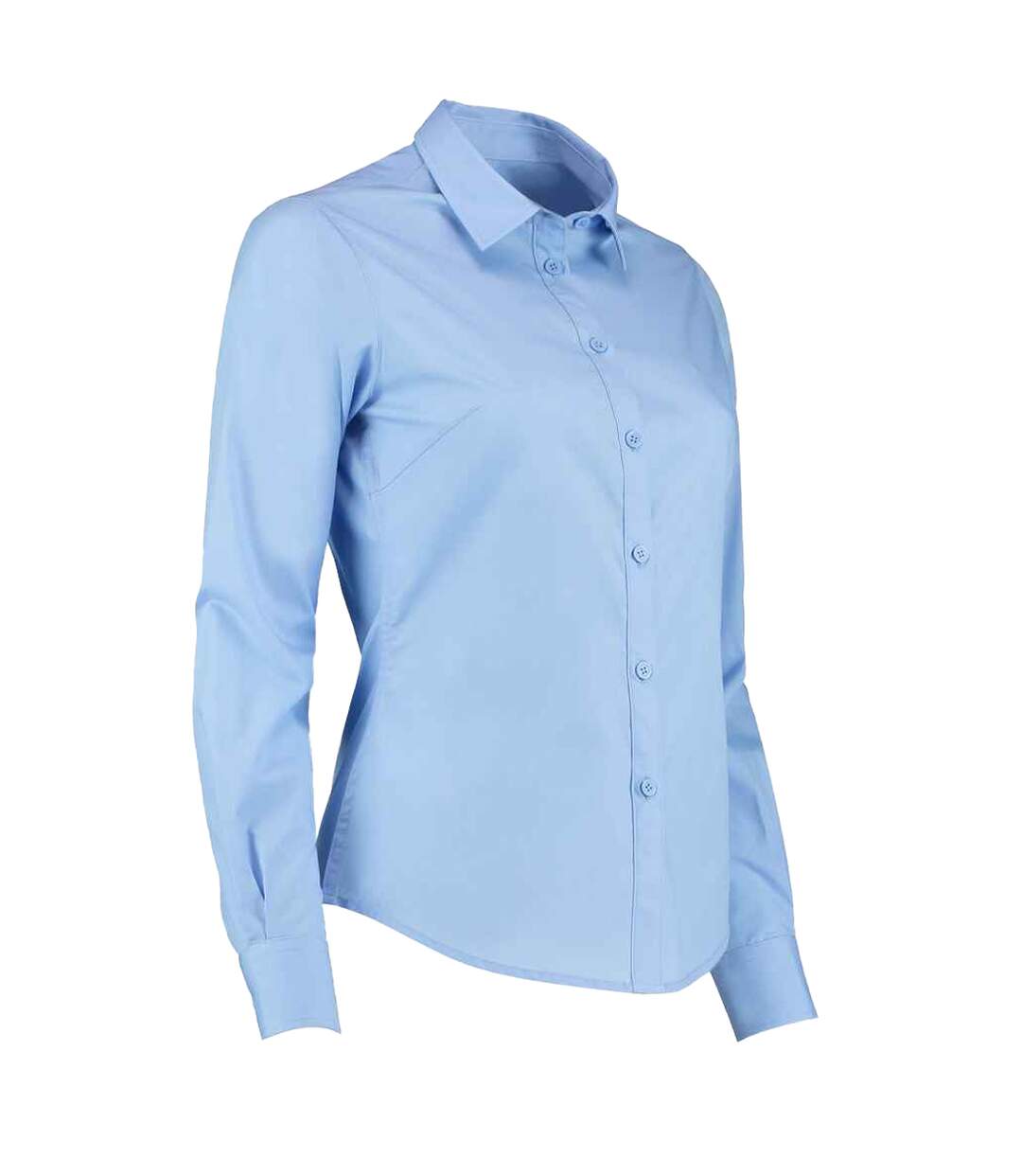 Chemisier Manches Longues Femme Bleu Clair Kustom Kit-3
