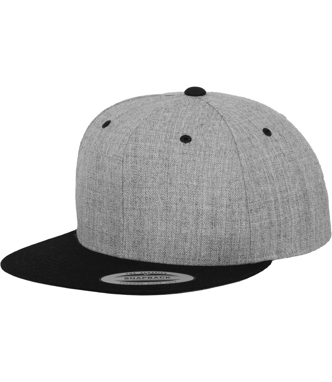 Casquette ajustable classique homme gris/noir Yupoong-1