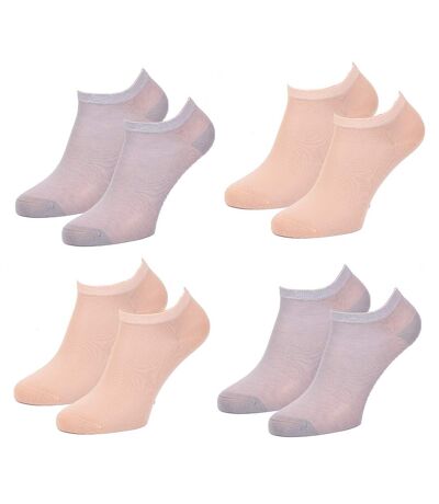 Chaussettes femme DIM en Coton Confort et Elegance -Assortiment modèles photos selon arrivages- Pack de 4 Paires Socquettes D030N1