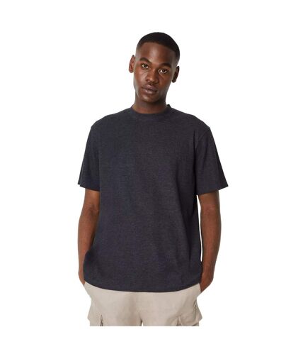 Mens waffle oversized t-shirt charcoal Burton