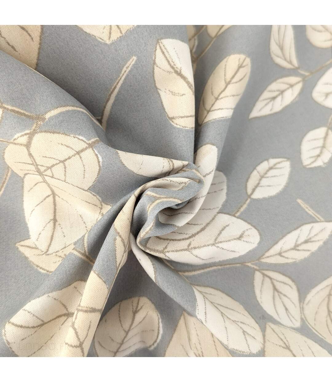 Housse de couette percale de coton LISON GRIS-3