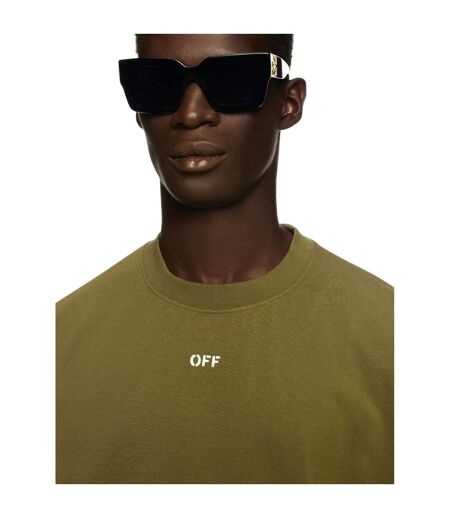 Mens Small Logo Oversized T-shirt Moss White Off White