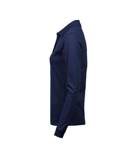 Tee Jays Womens/Ladies Luxury Stretch Long-Sleeved Polo Shirt (Navy) - UTPC5237