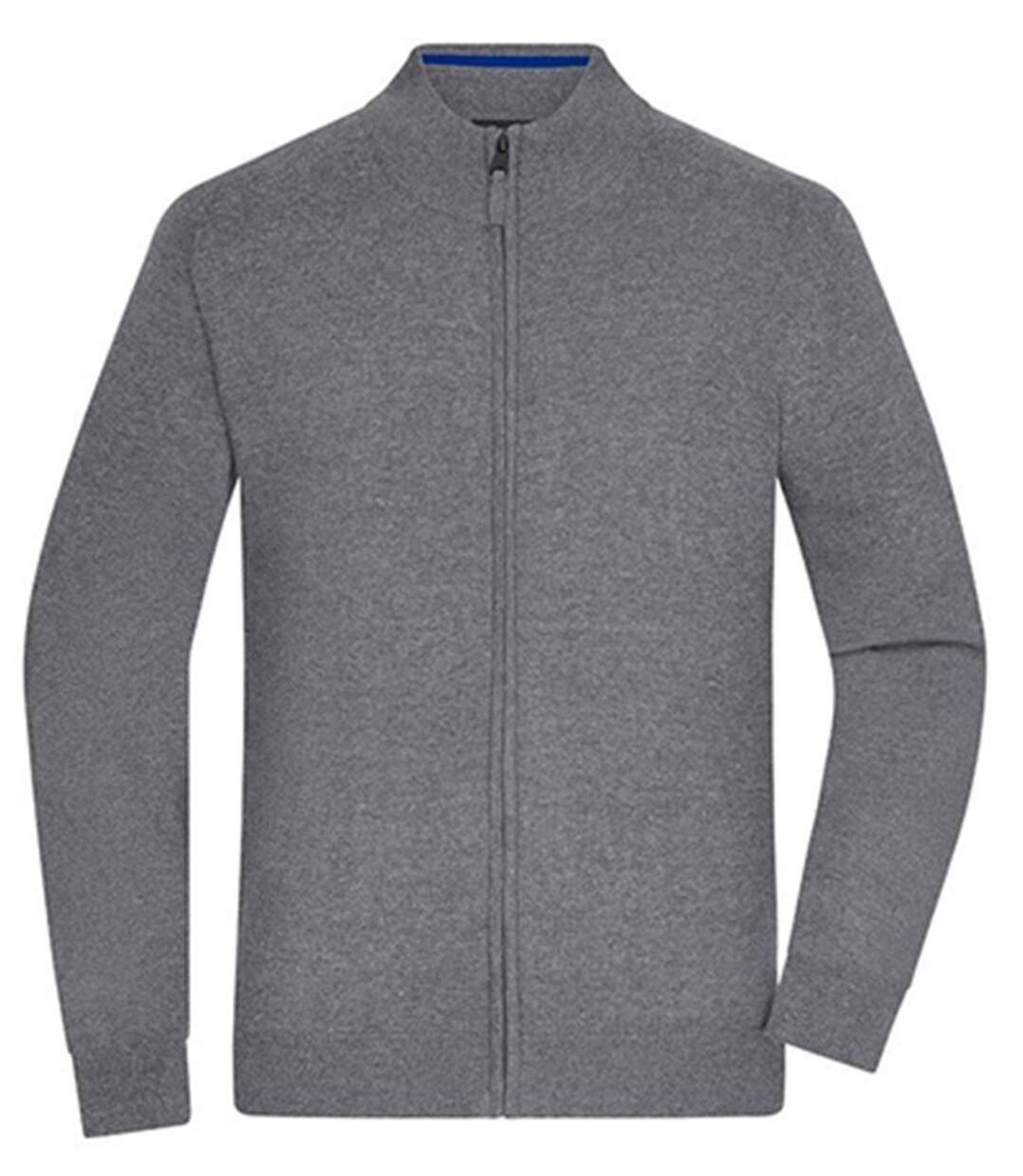 Gilet zippé - Homme - JN1326 - gris chiné-2