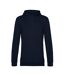 Sweat À Capuche Motif/style Uni Homme Bleu Marine B&C-1