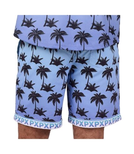 Short de Bain Bleu Homme Project X Paris Palmier - L