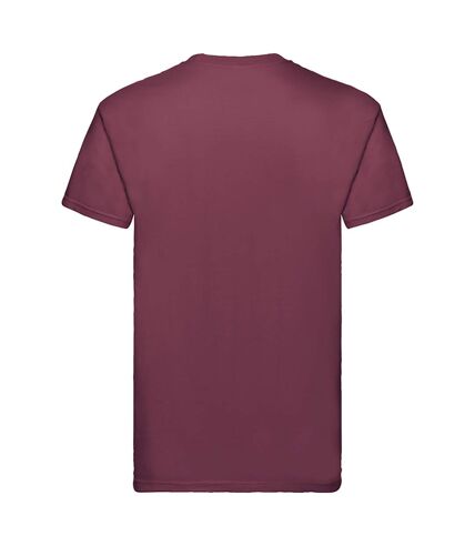 Fruit Of The Loom Mens Super Premium Short Sleeve Crew Neck T-Shirt (Burgundy) - UTBC333