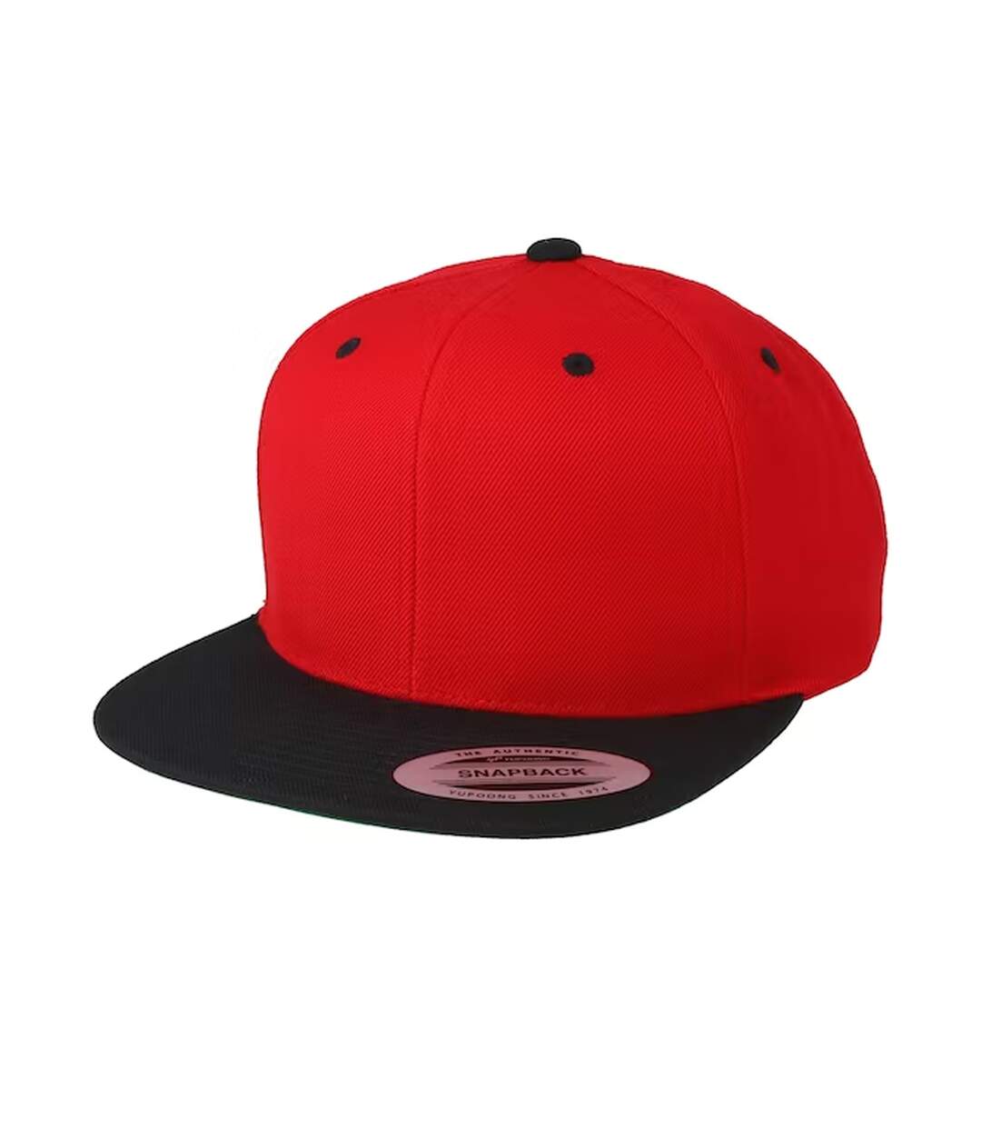 Casquette ajustable classique homme rouge / noir Yupoong