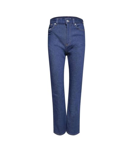 Womens/ladies High Rise Wide Leg Jeans Blue Lacoste