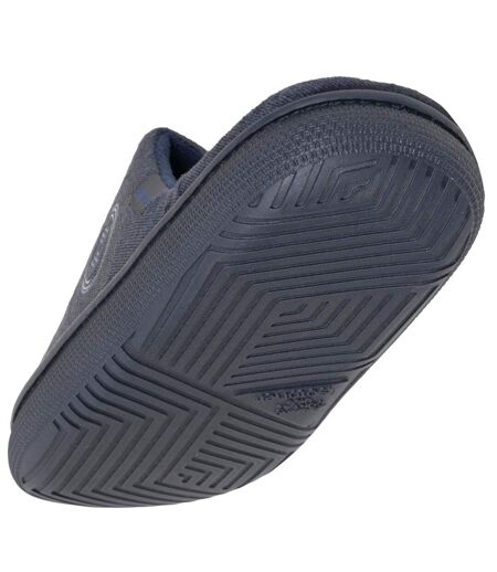 Isotoner Chaussons Mules homme velours semelle bloup extra confort