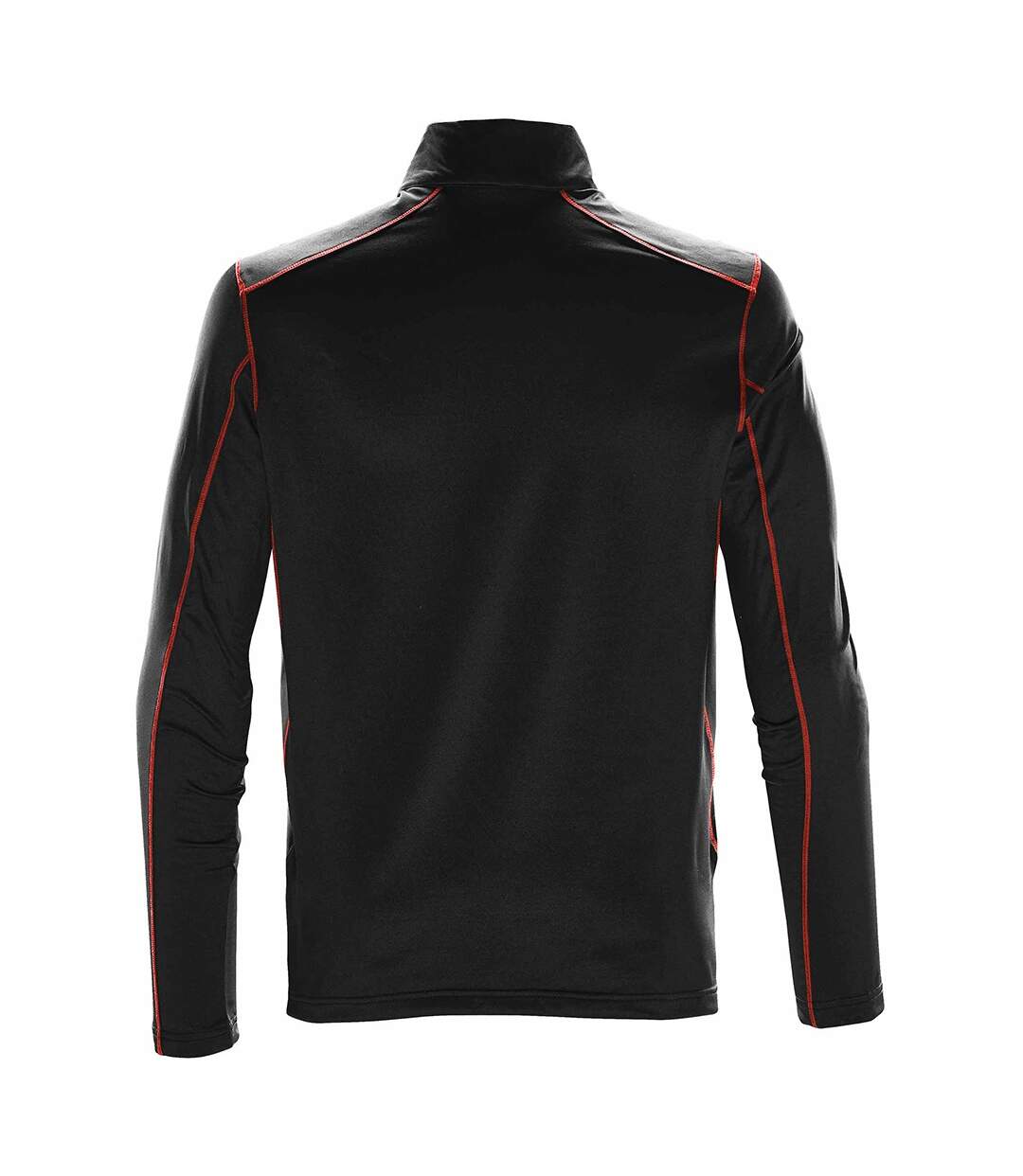 Mens Pulse Zip Neck Fleece Top Black Bright Red Stormtech-2