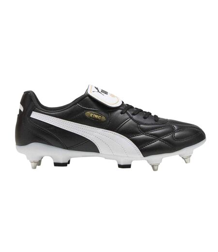 Mens King Top Leather Soft Ground Football Boots  Black Puma