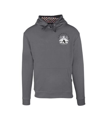 Sweat À Capuche Motif/style Emblème Homme Anthracite Aquascutum
