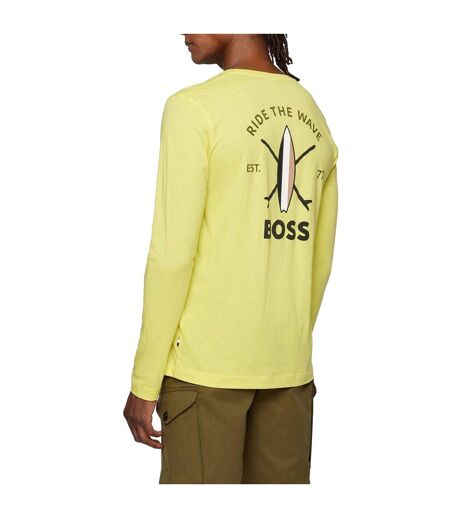 T-shirt Manches Longues Tyrec Homme Jaune Boss