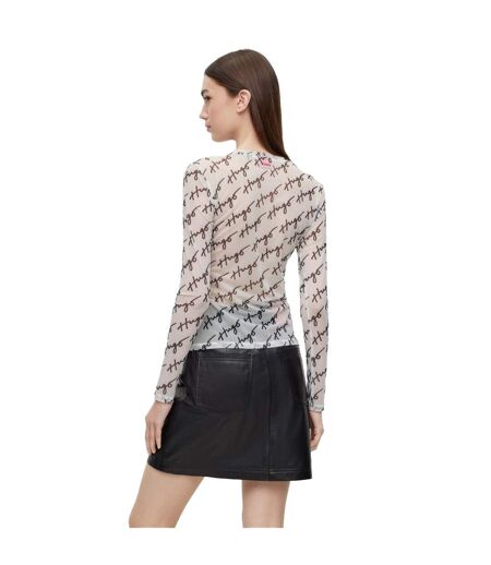 T-shirt Diralina_4 Femme Blanc Gris Hugo
