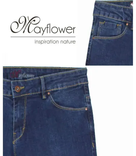 Jean Femme Tissu Stretch Louna1 Bleu Stone Used (Mayflower)