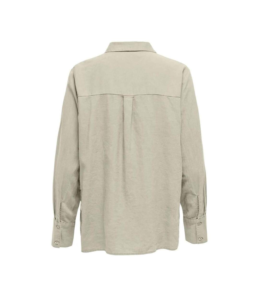 Chemise beige femme jdy linen-2