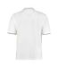 Mens Polo Shirt White Navy Kustom Kit-2