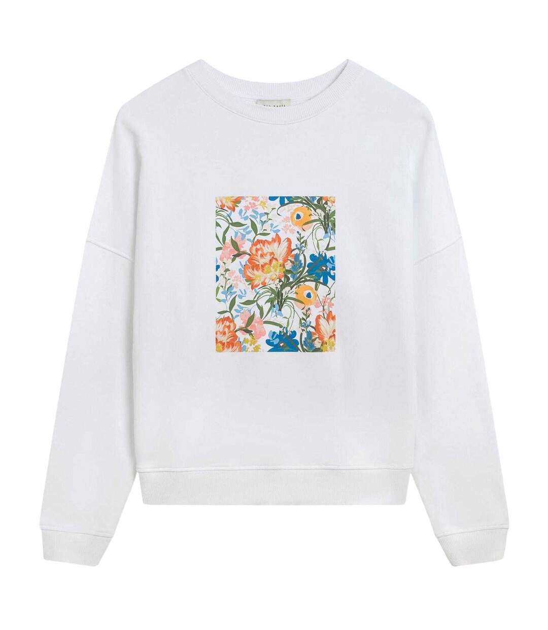 Womens/ladies Floral Relaxed Fit Sweatshirt White Ted Baker-2
