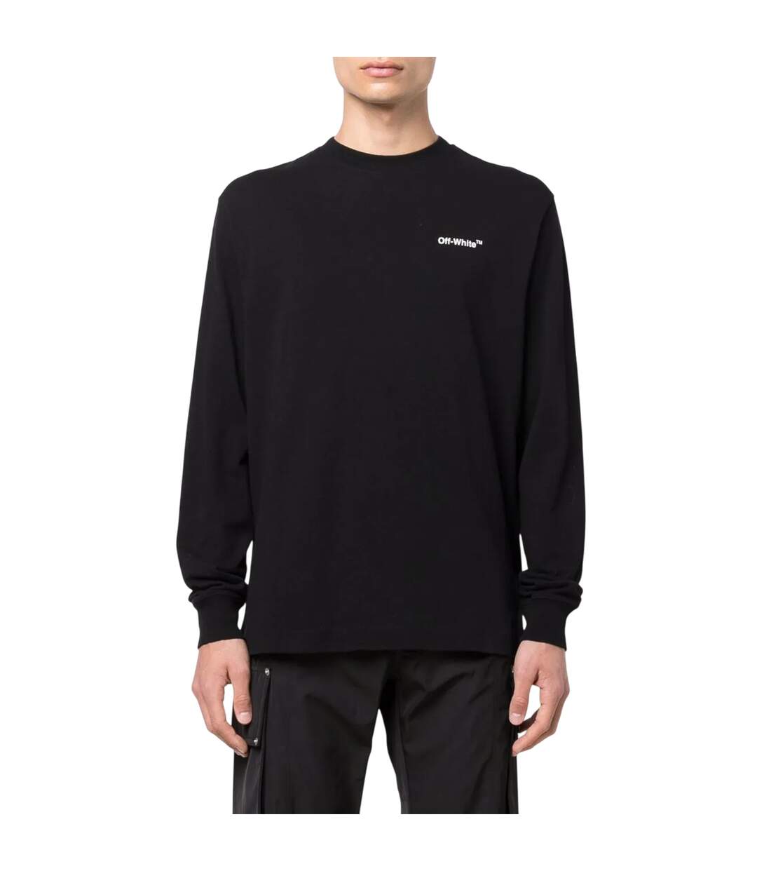 T-shirt Manches Longues Homme Noir Rose Off-White-3