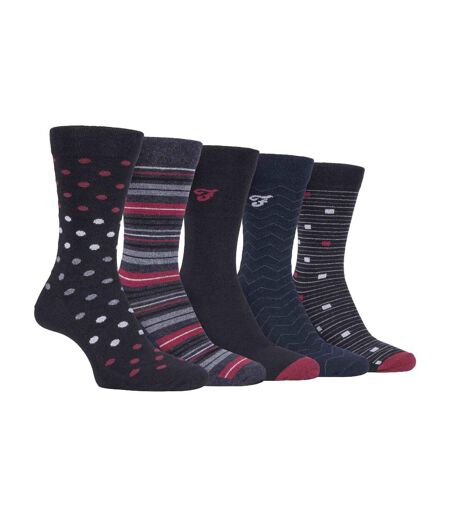 5 Pack Mens Polka Dot Patterned Cotton Dress Socks