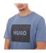 Mens Printed Logo Regular T-shirt Blue Hugo-4