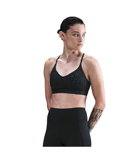 Brassière De Sport Motif/style Imprimé Léopard Indy Femme Noir Anthracite Gris Nike