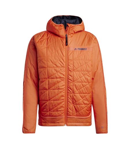 Mens Puffer Jacket Orange Adidas