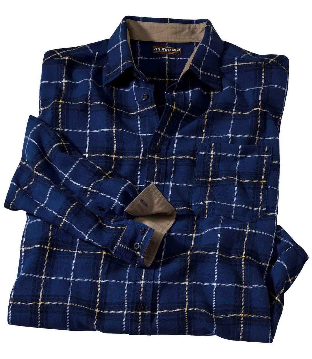 Men's Blue Checked Flannel Shirt