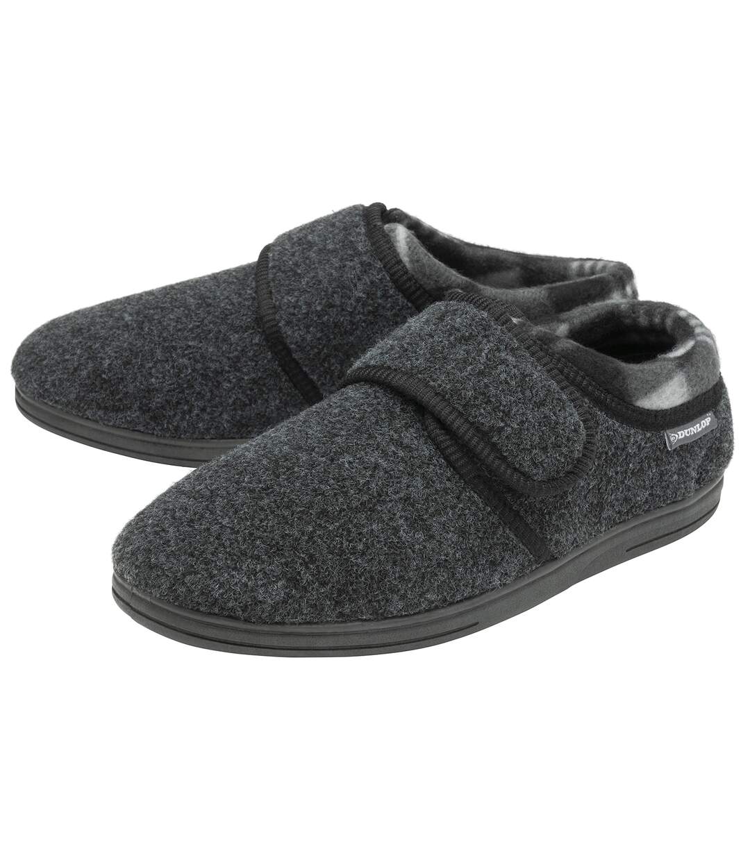 DUNLOP - Pantoufles Homme Orthopédiques Velcro | Chaussons Ajustable