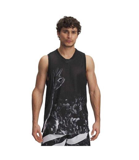 Débardeur Curry Homme Noir Blanc Under Armour