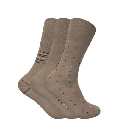 3 Pack Mens Antibacterial Anti Sweat Bamboo Socks With Non Elastic Top