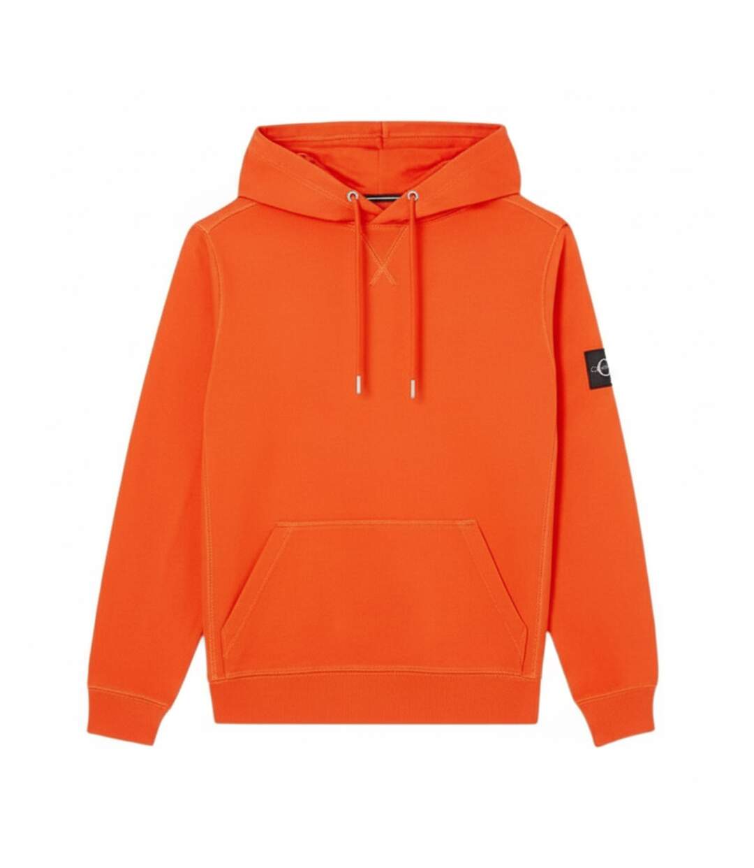 Sweat À Capuche Motif/style Badge Homme Orange Calvin Klein-2